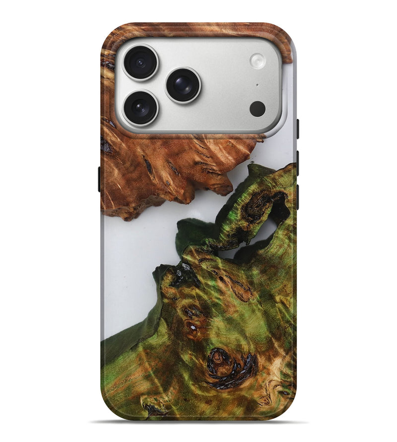 iPhone 17 Pro Max Wood Live Edge Phone Case - Dequan (Clear, 808033)