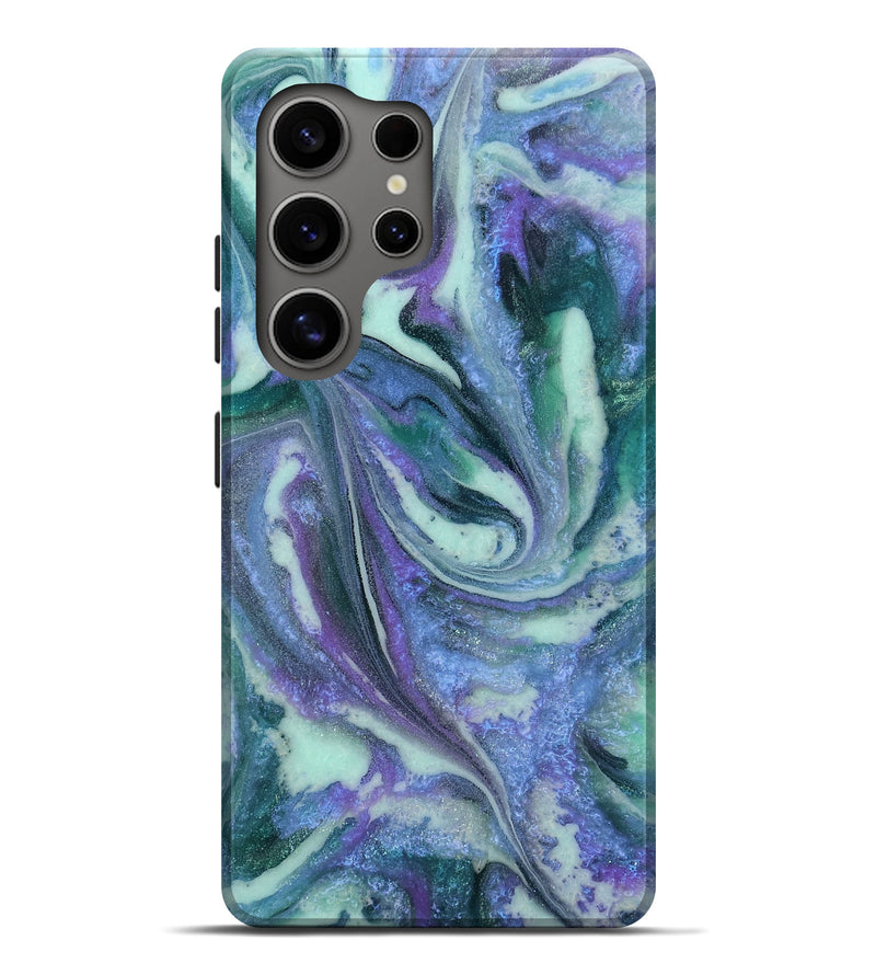 Galaxy S25 Ultra ResinArt Live Edge Phone Case - Lisha (Green, 808037)