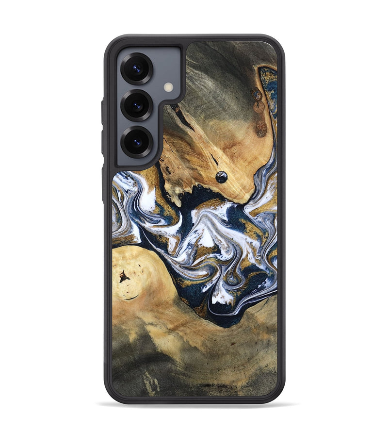 Galaxy S25 Plus Wood Phone Case - Dominik (Teal & Gold, 808051)