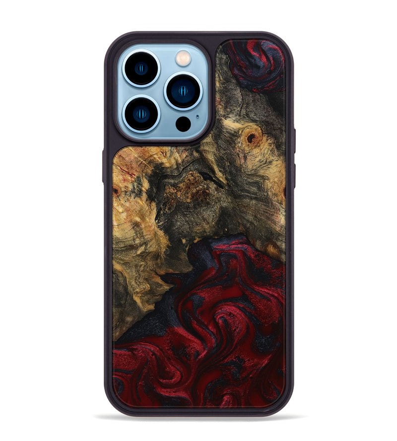 iPhone 14 Pro Max Wood Phone Case - Jamie (Red, 808055)