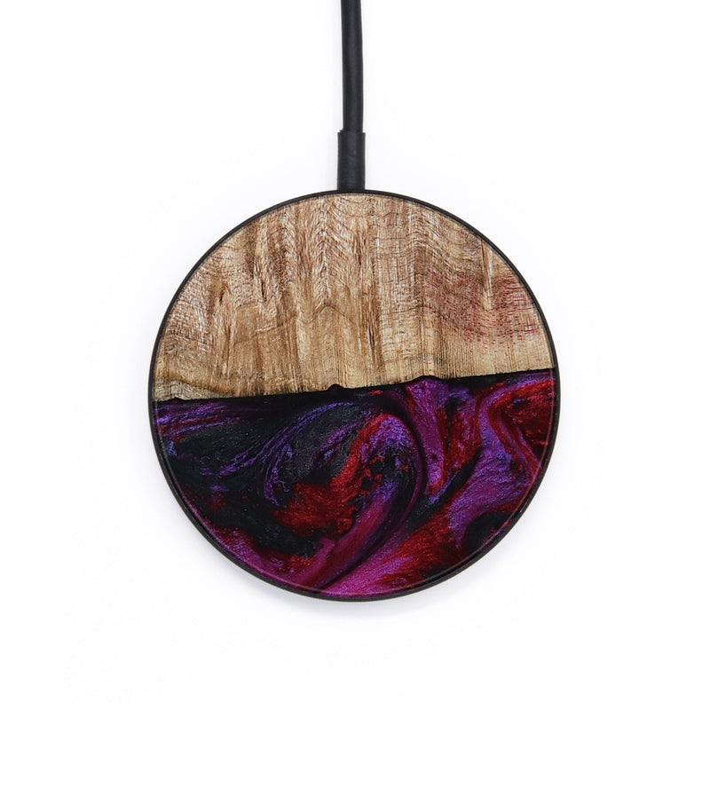 Circle Wood Wireless Charger - Daniel (Purple, 808058)