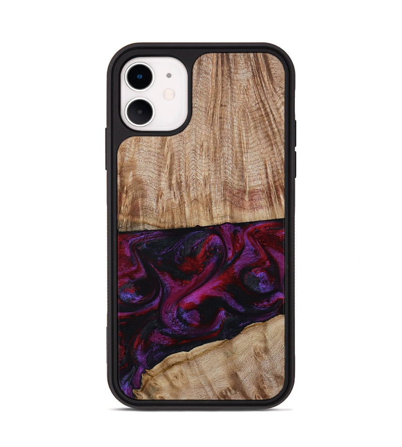 iPhone 11 Wood Phone Case - Daniel (Purple, 808058)