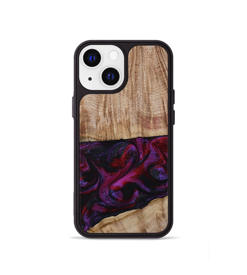 iPhone 13 mini Wood Phone Case - Daniel (Purple, 808058)