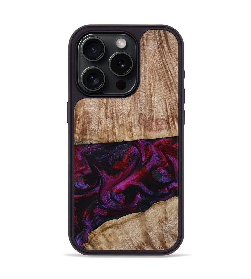 iPhone 15 Pro Wood Phone Case - Daniel (Purple, 808058)