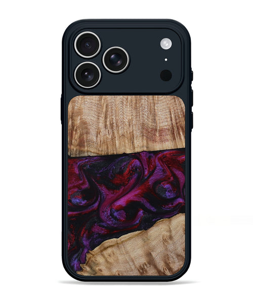 iPhone 17 Pro Max Wood Phone Case - Daniel (Purple, 808058)