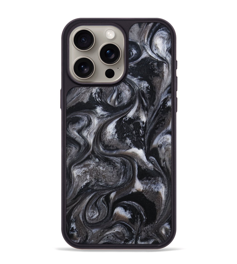 iPhone 15 Pro Max ResinArt Phone Case - Bennie (Black & White, 808061)