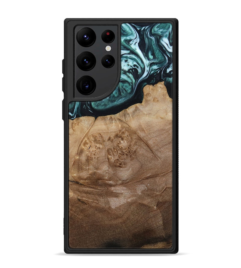 Galaxy S22 Ultra Wood Phone Case - Jrue (Green, 808066)