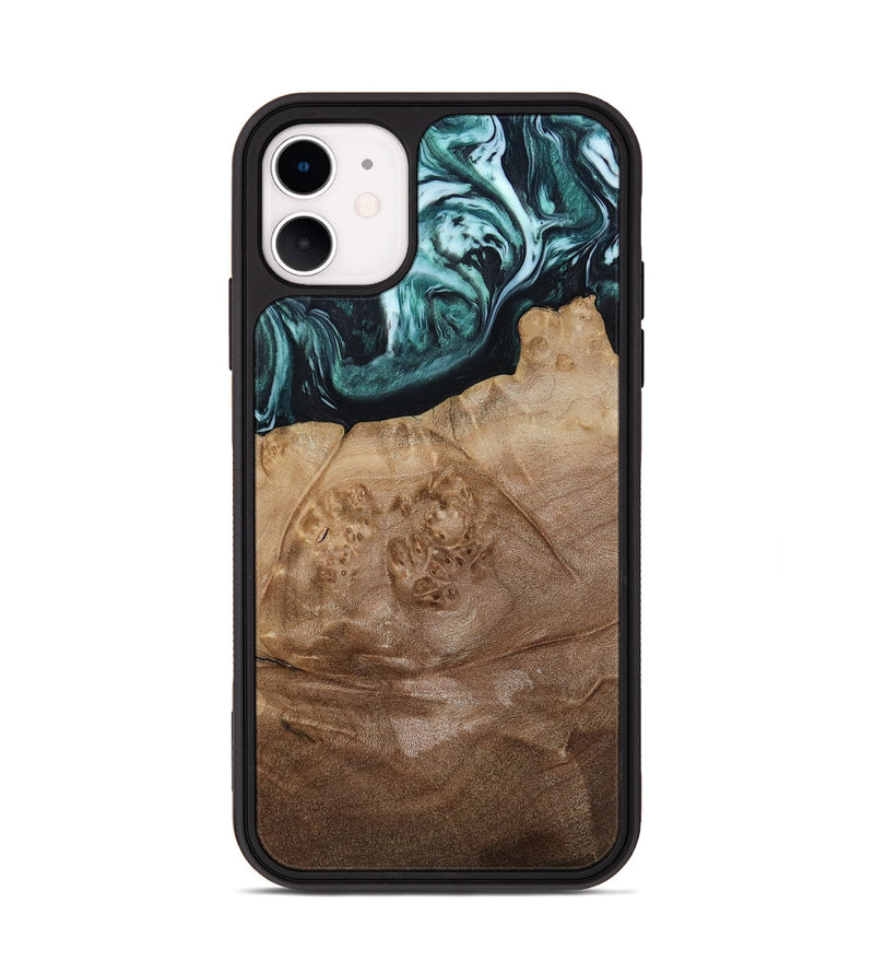 iPhone 11 Wood Phone Case - Jrue (Green, 808066)