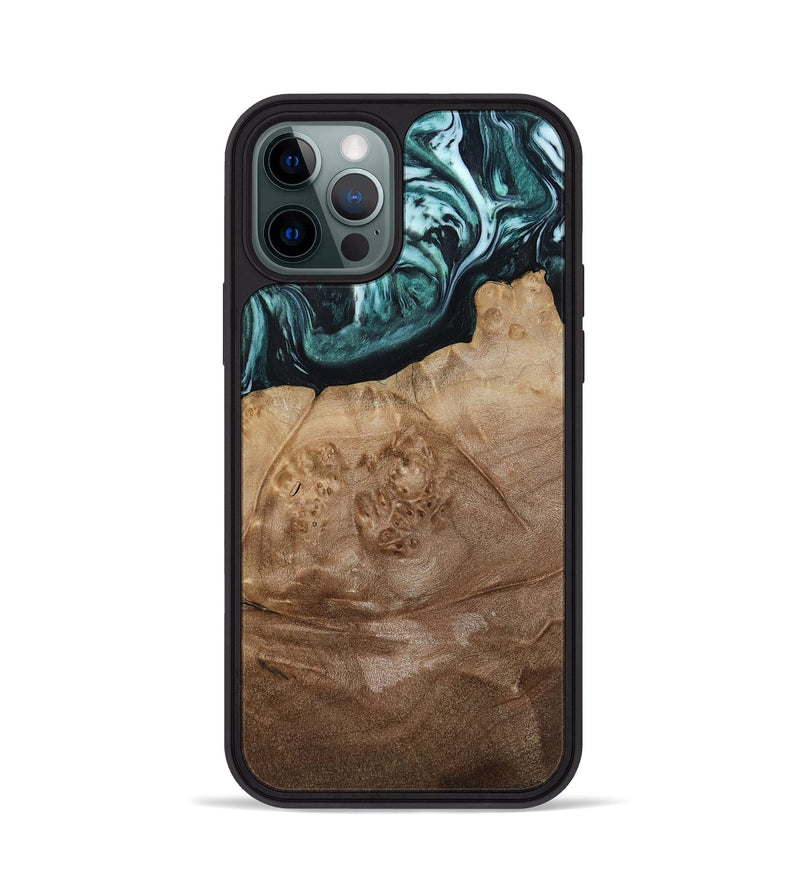 iPhone 12 Pro Wood Phone Case - Jrue (Green, 808066)