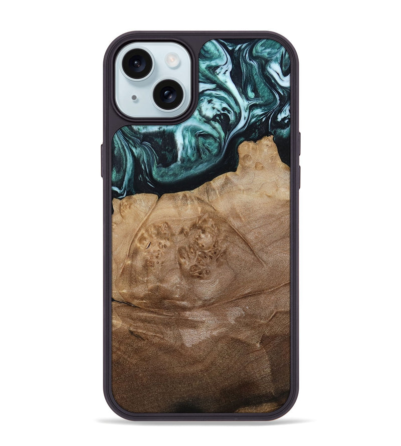 iPhone 15 Plus Wood Phone Case - Jrue (Green, 808066)