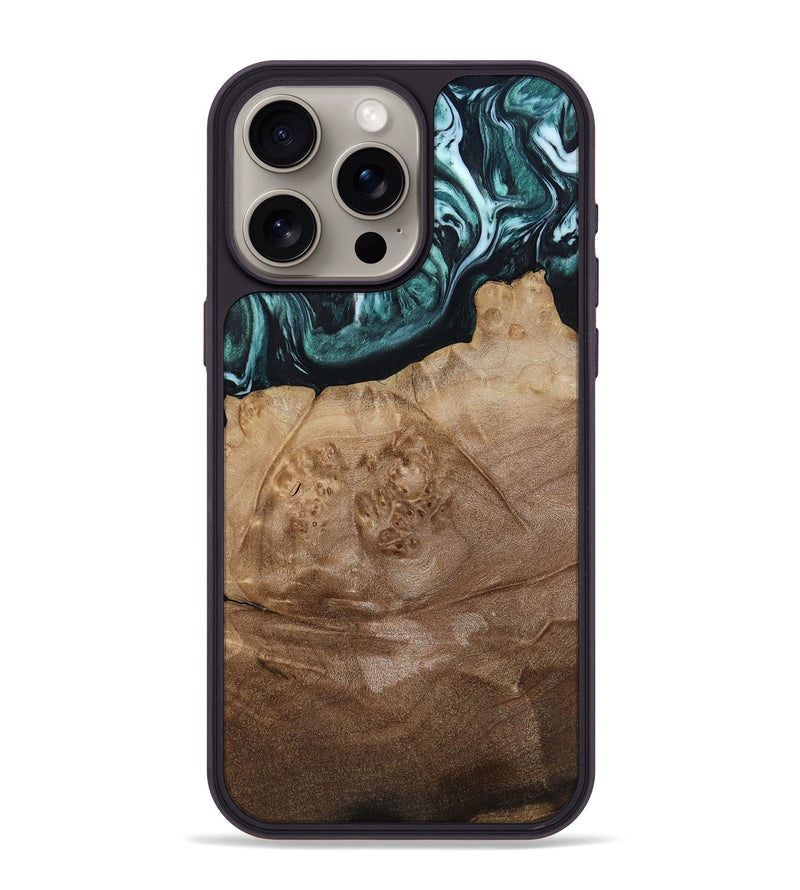 iPhone 15 Pro Max Wood Phone Case - Jrue (Green, 808066)