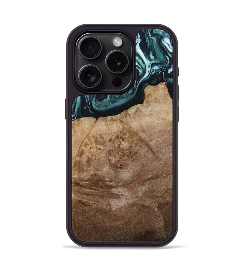 iPhone 15 Pro Wood Phone Case - Jrue (Green, 808066)