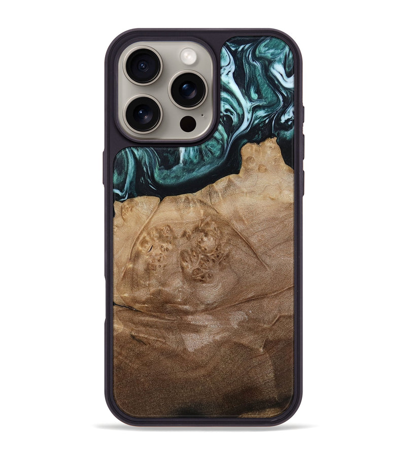 iPhone 16 Pro Max Wood Phone Case - Jrue (Green, 808066)