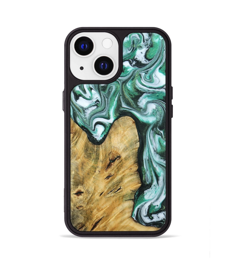 iPhone 13 Wood Phone Case - Bettye (Green, 808069)