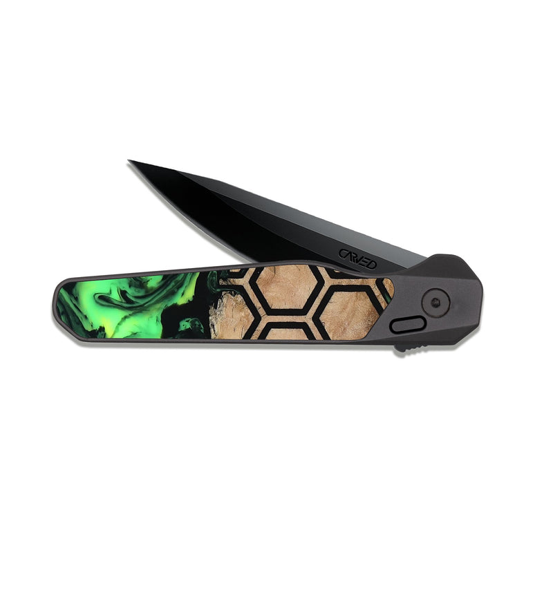 EDC Dark Slate Wood Pocket Knife - Aziel (Pattern, 808074)