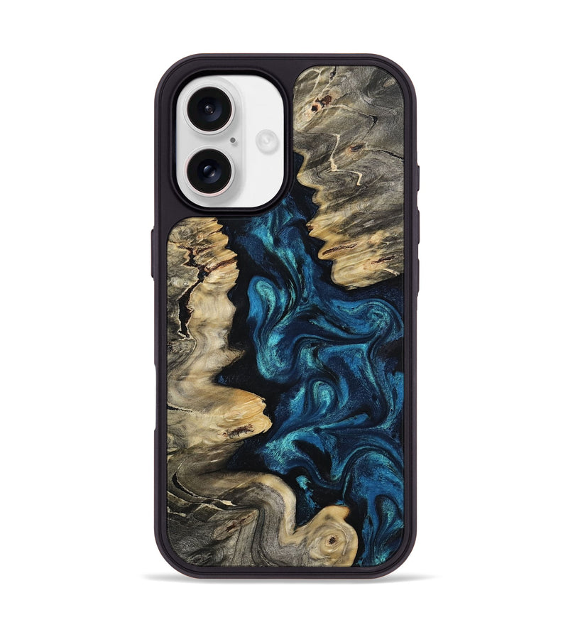 iPhone 17 Wood Phone Case - Junious (Blue, 808100)