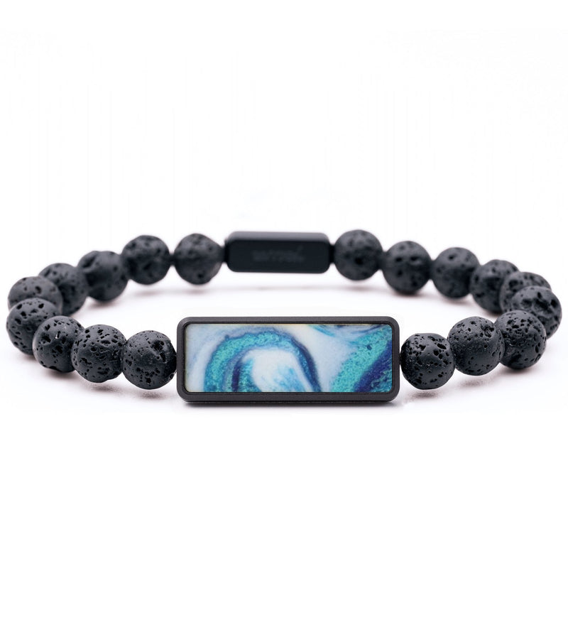 Lava Bead ResinArt Bracelet - Kyle (Blue, 808200)