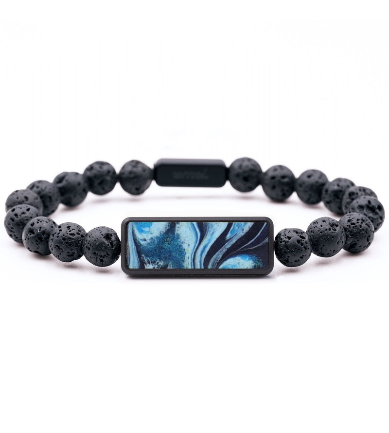 Lava Bead ResinArt Bracelet - Adalyn (Blue, 808201)