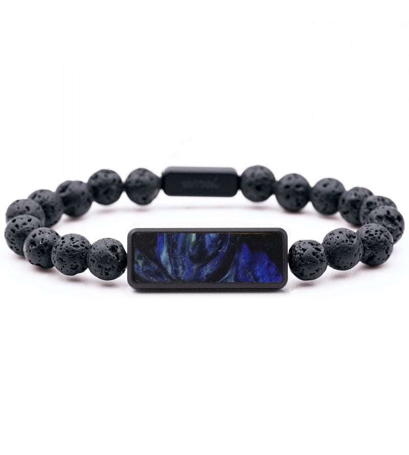 Lava Bead ResinArt Bracelet - Omar (Blue, 808204)