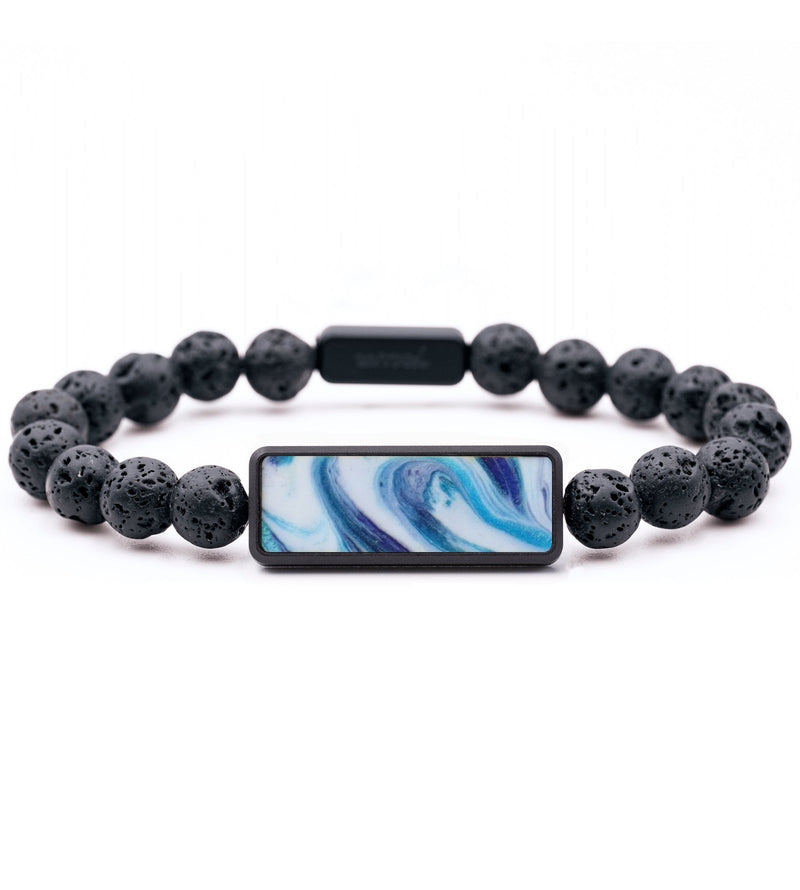 Lava Bead ResinArt Bracelet - Wyatt (Blue, 808218)