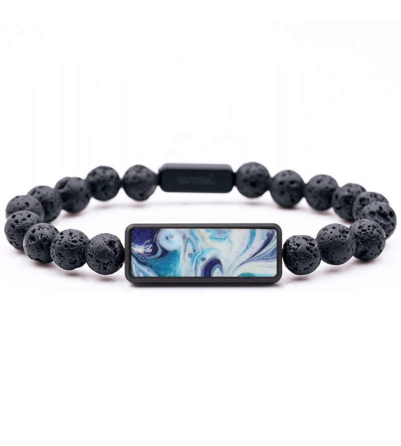 Lava Bead ResinArt Bracelet - Holden (Blue, 808223)