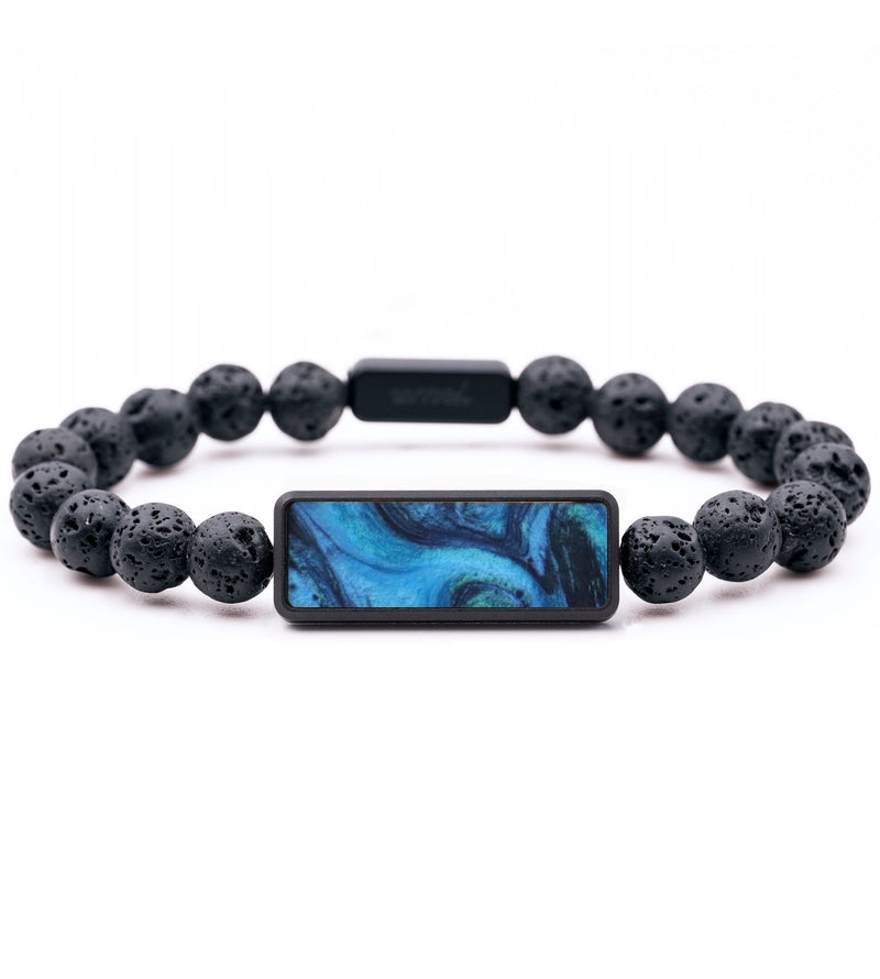 Lava Bead ResinArt Bracelet - Tierra (Blue, 808232)