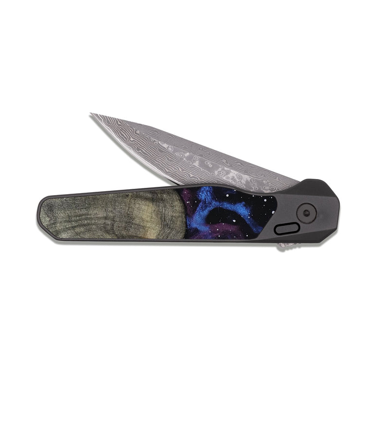 EDC Dark Damascus Wood Pocket Knife - Jazmine (Cosmos, 808256)