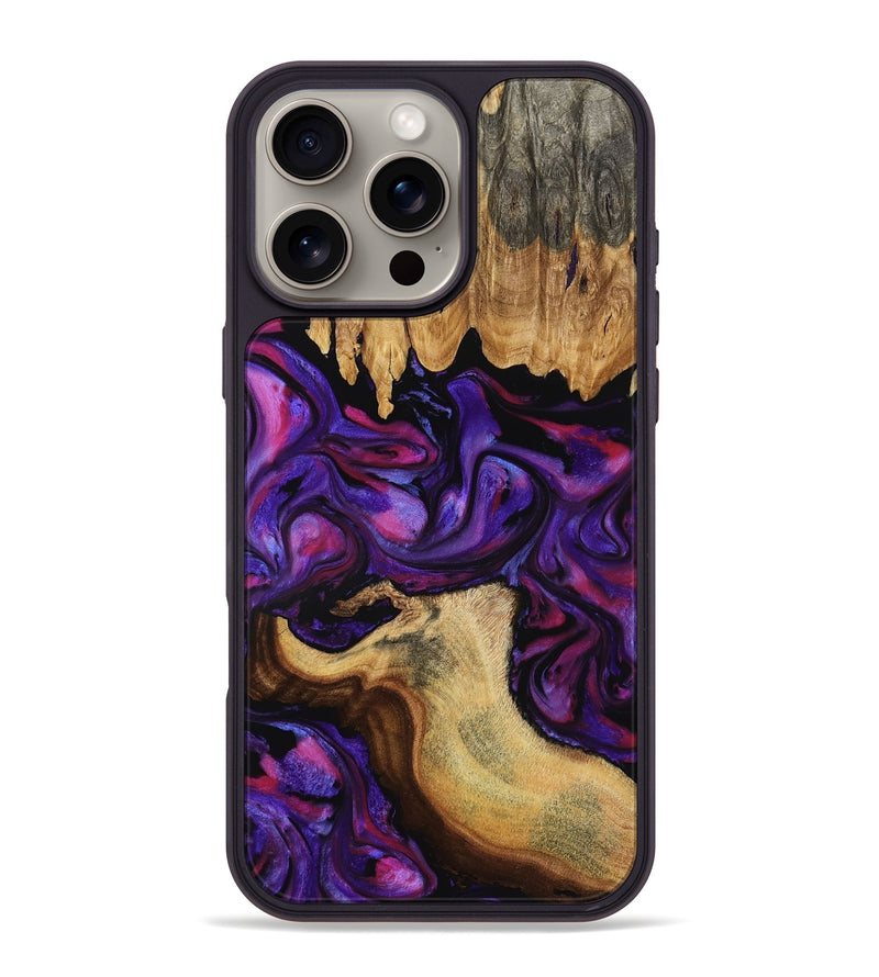 iPhone 16 Pro Max Wood Phone Case - Yaretzi (Purple, 808293)