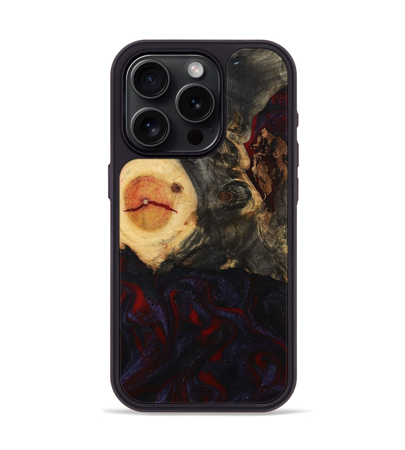 iPhone 15 Pro Wood Phone Case - Moesha (Red, 808296)