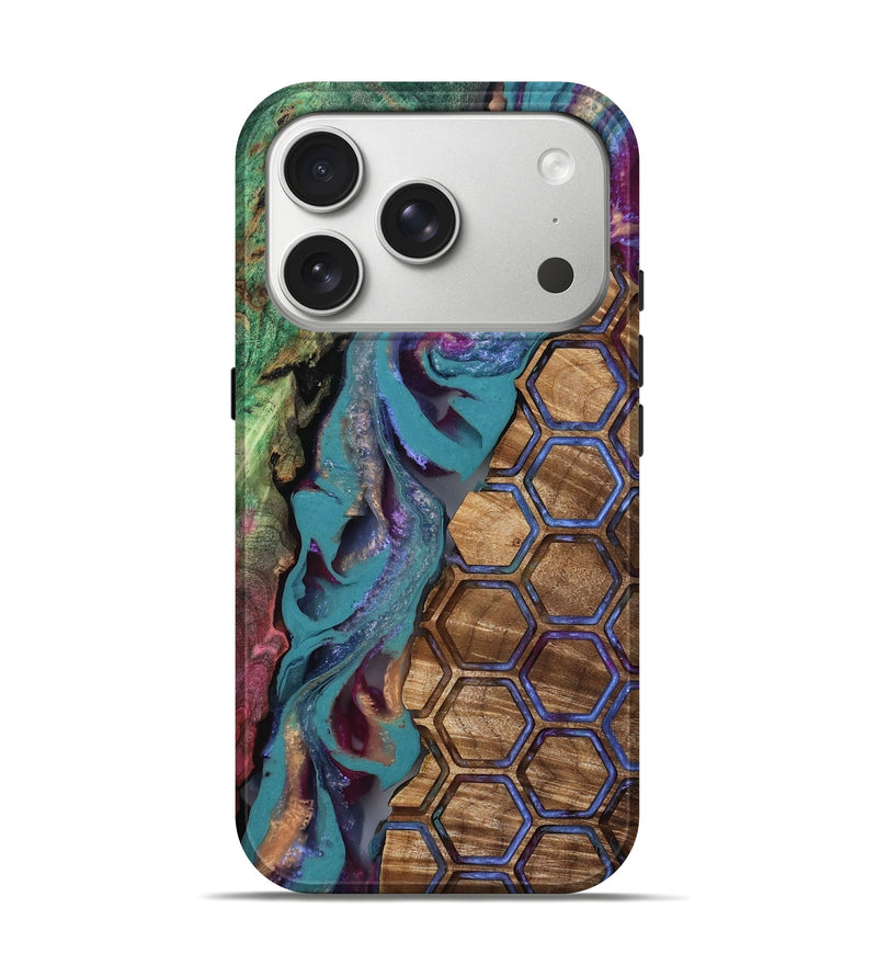 iPhone 17 Pro Wood Live Edge Phone Case - Jazmyne (Clear, 808312)