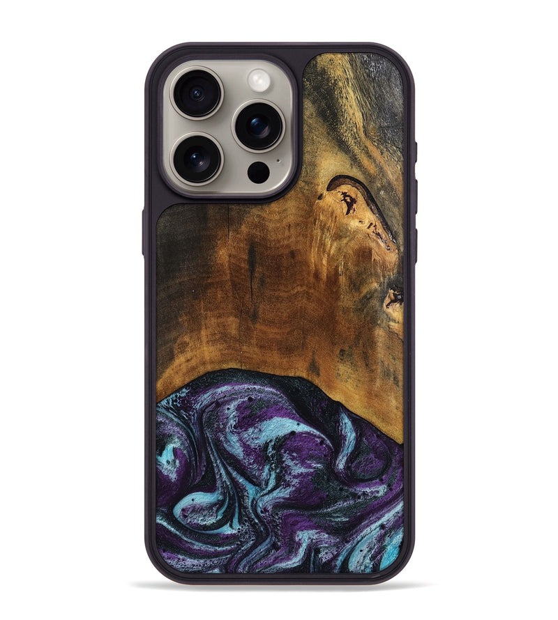 iPhone 15 Pro Max Wood Phone Case - Olaf (Purple, 808333)