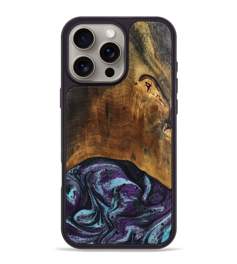 iPhone 16 Pro Max Wood Phone Case - Olaf (Purple, 808333)