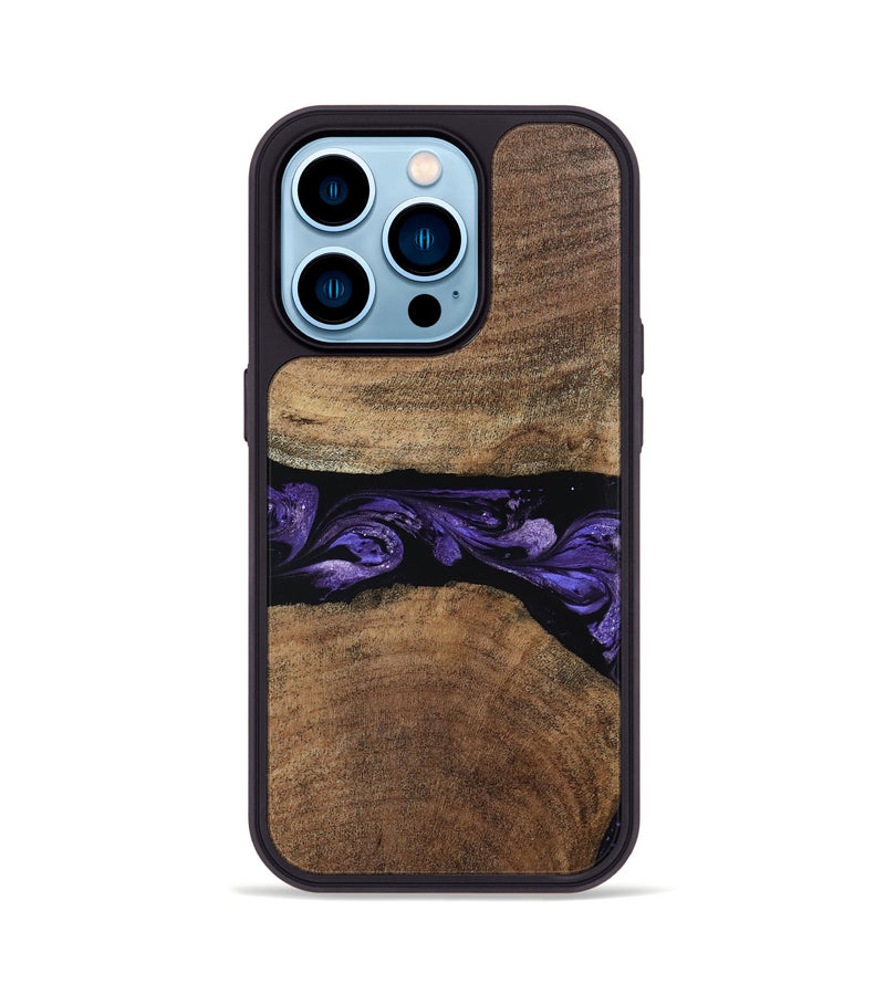 iPhone 14 Pro Wood Phone Case - Amaia (Purple, 808334)