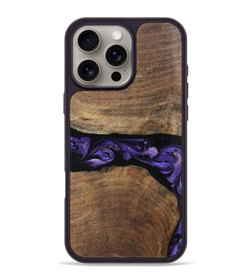 iPhone 16 Pro Max Wood Phone Case - Amaia (Purple, 808334)