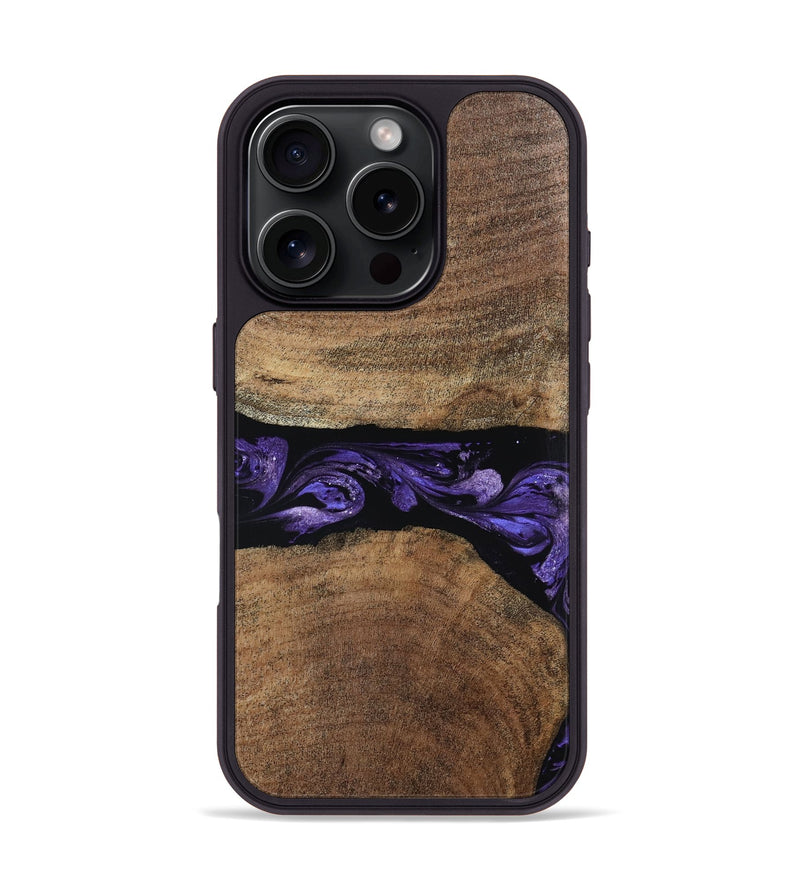 iPhone 16 Pro Wood Phone Case - Amaia (Purple, 808334)