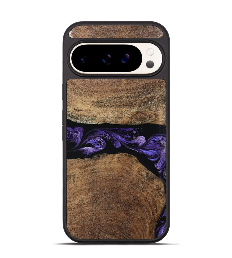 Pixel 9 Wood Phone Case - Amaia (Purple, 808334)