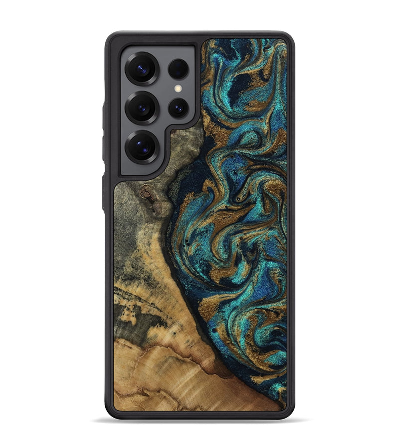 Galaxy S25 Ultra Wood Phone Case - Odie (Teal & Gold, 808345)