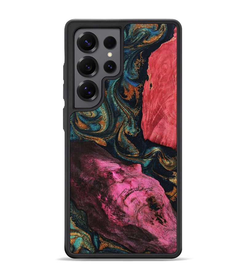 Galaxy S25 Ultra Wood Phone Case - Kathlyn (Teal & Gold, 808349)