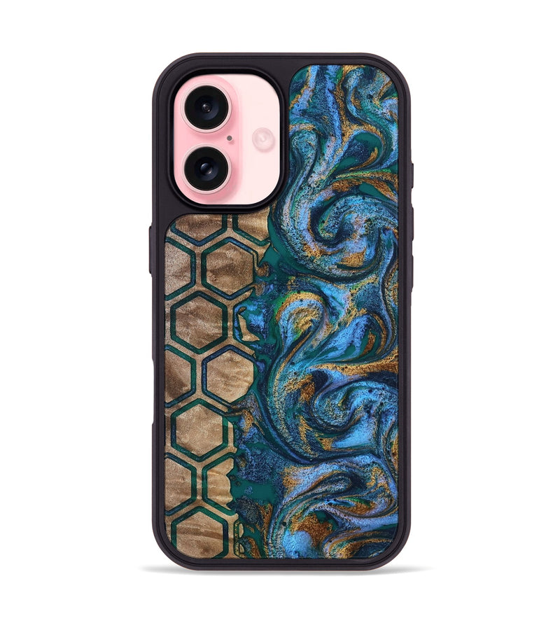 iPhone 16 Wood Phone Case - Letitia (Pattern, 808370)