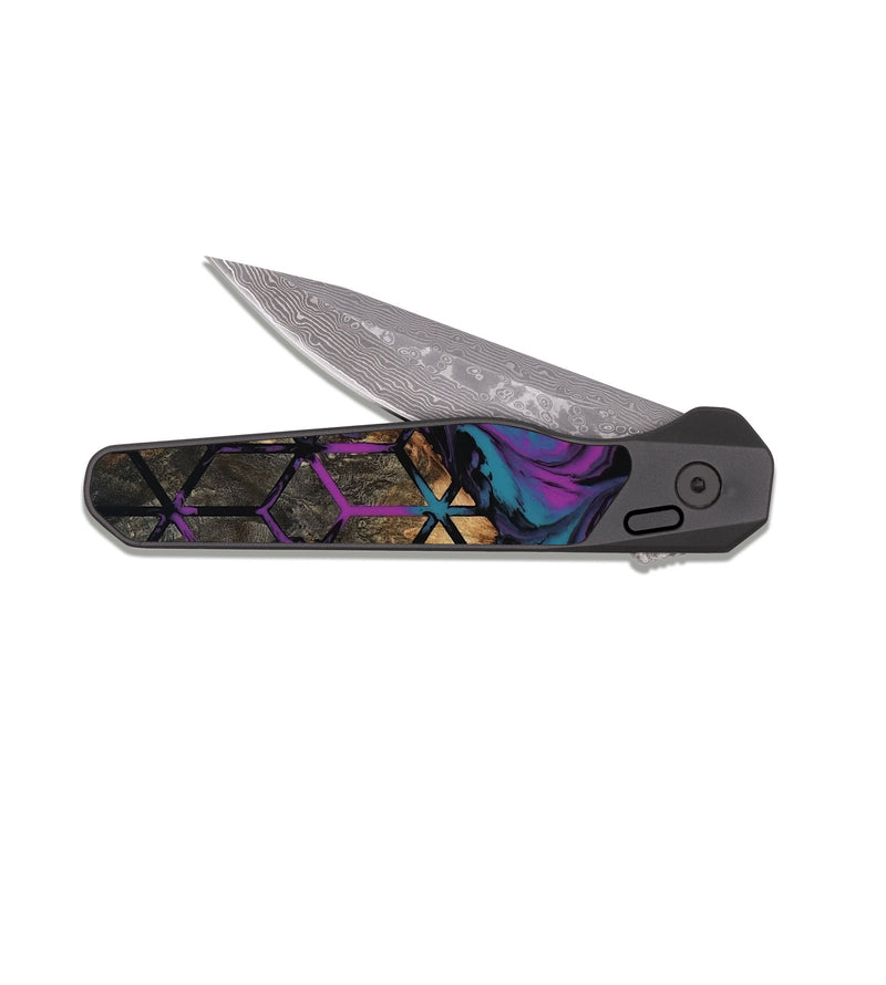 EDC Dark Damascus Wood Pocket Knife - Randall (Pattern, 808376)