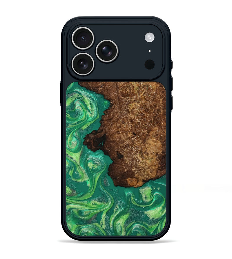 iPhone 17 Pro Max Wood Phone Case - Donnie (Green, 808386)