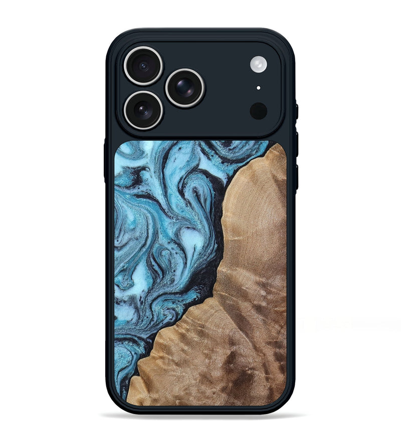 iPhone 17 Pro Max Wood Phone Case - Yadiel (Blue, 808391)