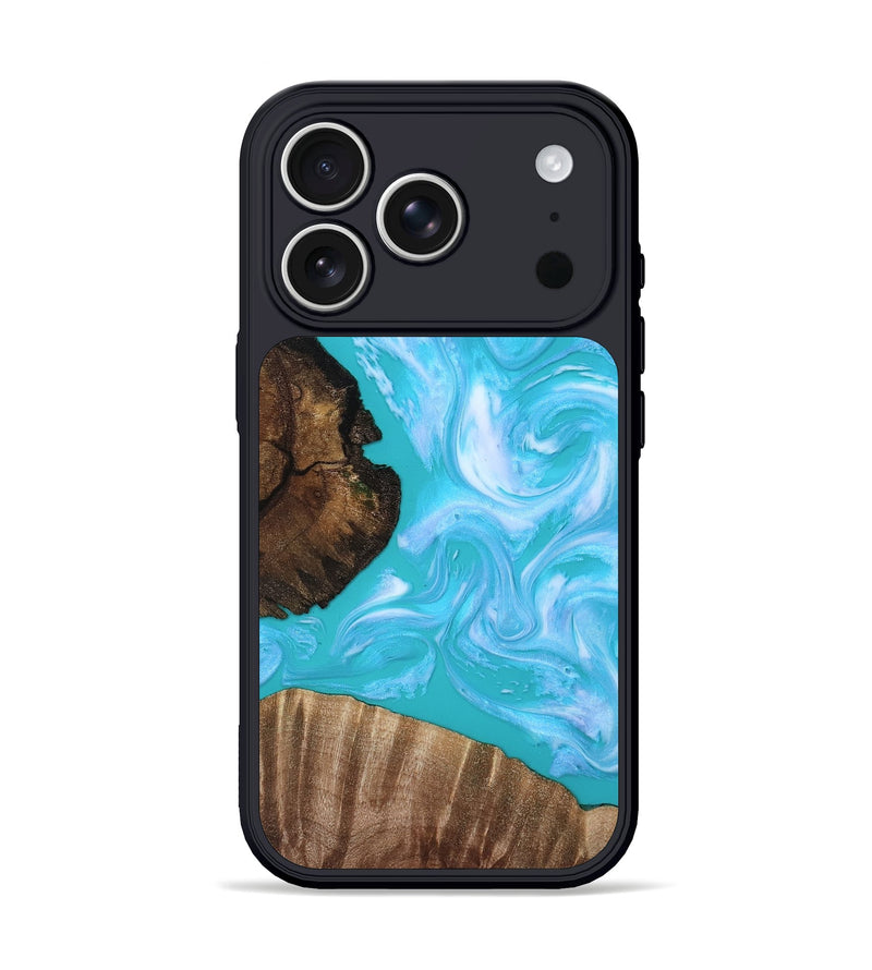iPhone 17 Pro Wood Phone Case - Louann (Blue, 808394)