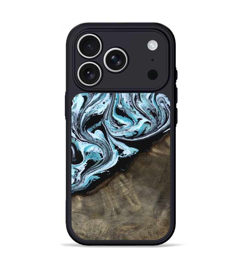 iPhone 17 Pro Wood Phone Case - Alia (Blue, 808395)
