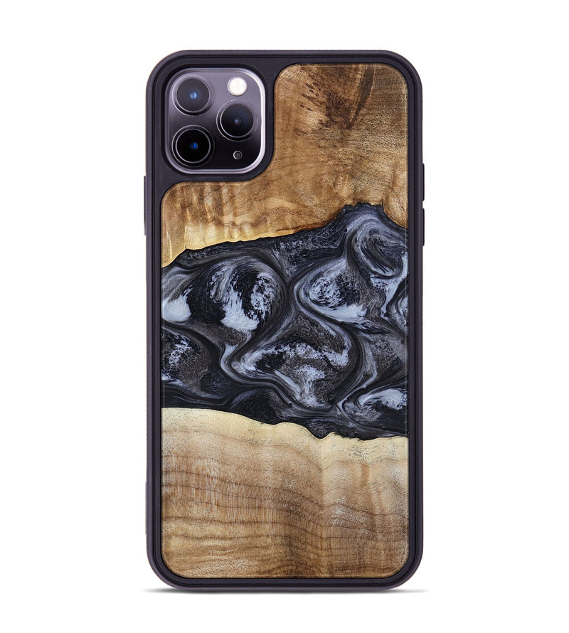 iPhone 11 Pro Max Wood Phone Case - Jolene (Black & White, 808398)