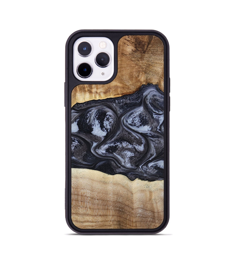 iPhone 11 Pro Wood Phone Case - Jolene (Black & White, 808398)