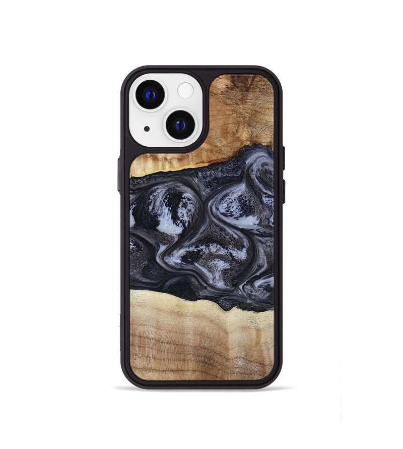 iPhone 13 mini Wood Phone Case - Jolene (Black & White, 808398)