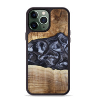 iPhone 13 Pro Max Wood Phone Case - Jolene (Black & White, 808398)