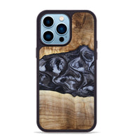 iPhone 14 Pro Max Wood Phone Case - Jolene (Black & White, 808398)