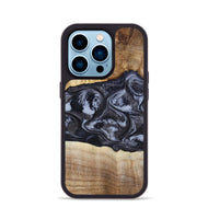 iPhone 14 Pro Wood Phone Case - Jolene (Black & White, 808398)
